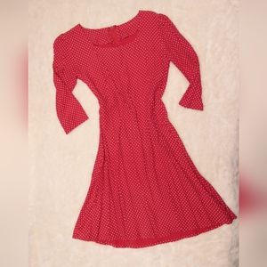 Vintage Red Polka Dot Dress S